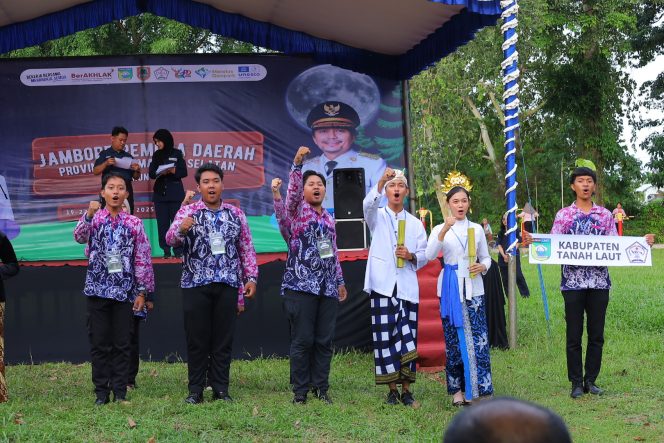 
					Ket.kegiatan berlangsungnya jambore pemuda,di RTH Pelaihari. Foto.istimewa