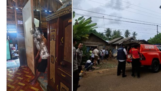 
					Ket.Lokasi penemuan pemuda tewas tergantung di Desa Bajuin Tanah Laut. Foto.Istimewa