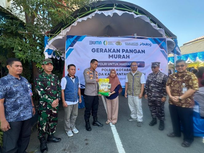 
					Ket.Polres Kotabaru Gerakan Pangan Murah 2026, bertempat Mapolres. Foto.Ryan Wardani
