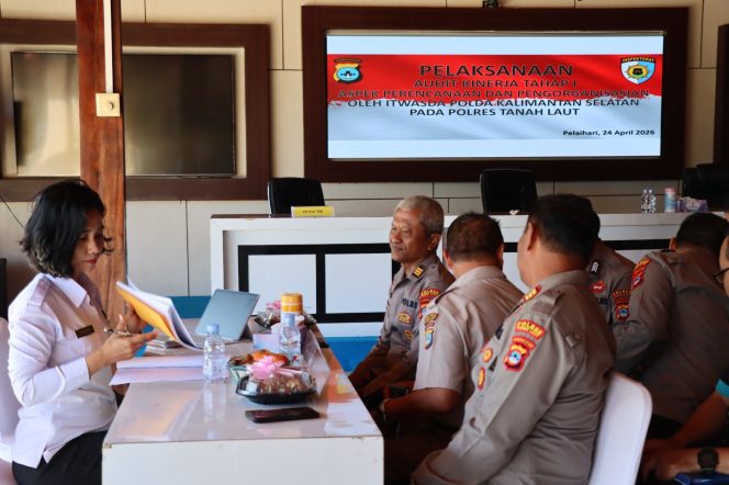 
					Ket.Audit Kinerja Polres Tanah Laut Itwasda Polda Kalsel. Foto.Humas Polres Tala