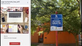 Ket. Tampilan free wifi saat berhasil dihubungkan muncul landing page (hubungkan) . Foto.Sanak.id