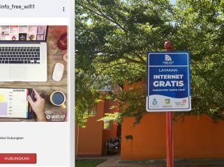 Ket. Tampilan free wifi saat berhasil dihubungkan muncul landing page (hubungkan) . Foto.Sanak.id