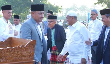 Bupati Rahmat Trianto menghadiri Salat Iduladha 1447 H di Pelaihari Tanah Laut. (SANAK.ID/ARIYANI)