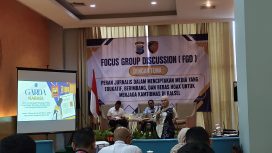 Gelar FGD - Polda Kalsel bersama Diskominfo dan JMSI  untuk menciptakan media edukatif dan bebas hoaks demi menjaga Kamtibmas yang kondusif di Kalimantan Selatan. (SANAK.ID/Syaiful)