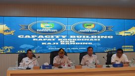 Ket.Pemkab Tanah Laut berbagi pengalaman dan strategi pengendalian inflasi kepada rombongan Pemerintah Kabupaten Barito Utara. Foto.Ist