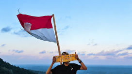 Suasana dipuncak bukit lembak naga, Kec. panyipatan. (Dok.Pribadi/@syaifulbiru)