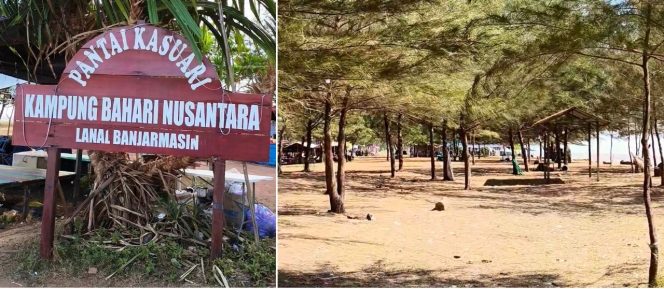 
					Suasana pesisir Pantai Kasuari di Desa Sungai Bakau Kurau Tanah Laut. (SANAK.ID/SYAIFUL) 