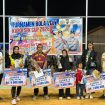 Foto bersama - pembagian doorprize final turnamen voli Kapolsek Pulau Laut Tengah Cup 2026 Kotabaru. (SANAK.ID/RYAN WARDANI)