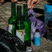 Barang Bukti - operasi penertiban pesta minuman keras (miras) di sebuah kamar kos di kawasan Kecamatan Pelaihari, Minggu (19/7/2026) malam. (SANAK.ID/Fot.Humas Satpol PP dan Damkar Tala)