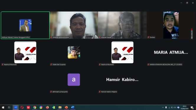 
					Tangkapan Layar -  AR Learning Center Gelar Sertifikasi CIJ Daring untuk Cetak Jurnalis Berintegritas (SANAK.ID/Istimewa) 
