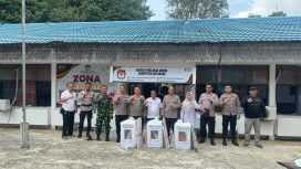 Apel Pengamanan dan Deklarasi Damai Pilkades Serentak 2026 di Kecamatan Pulau Sembilan Kotabaru. (SANAK.ID/Dok.Ist)