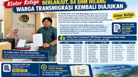 Kuasa hukum warga, M. Hafidz Halim (Bang Naga), resmi menyerahkan 84 berkas SHM kloter ketiga ke Kantor Pertanahan Kabupaten Kotabaru untuk penerbitan SKPT. (SANAK.ID/Dok.Ist)